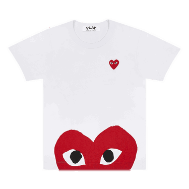 T-shirt Comme des Garçons PLAY T-Shirt Big Half Heart Hvid | az t033 051 1, 0
