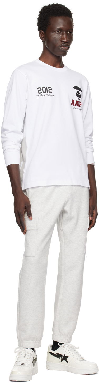 T-shirt AAPE by A Bathing Ape AAPE by A Bathing Ape Basic Long Sleeve T-Shirt Hvid | AAPLTM1558XXNWHX, 3