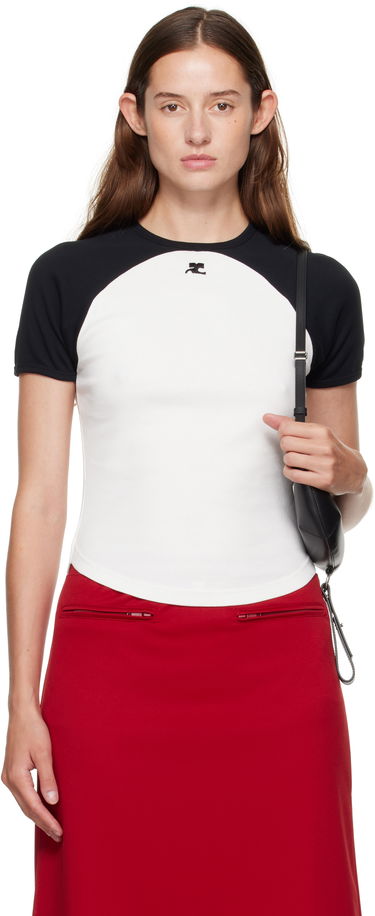 T-shirt Courrèges Courrèges Circle Contrast T-Shirt Sort | 325JTS214JS0203, 0