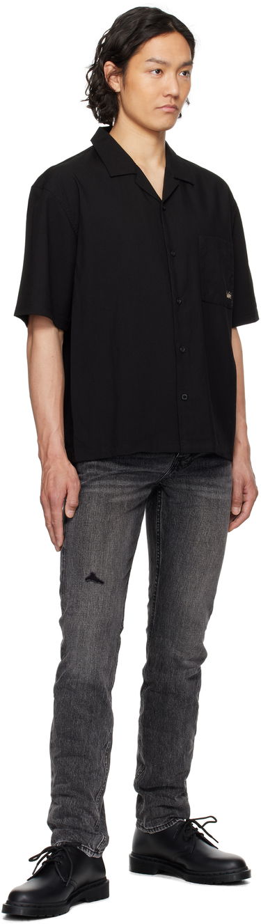Skjorte Ksubi Ksubi 1999 Diner Short Sleeve Shirt Sort | MSP25SH015, 3