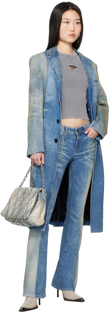 Trenchcoat Diesel Denim Blazer Coat Blå | A16830 09L04, 3