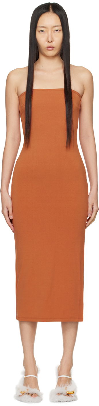 Kjole Miaou Miaou Lila Midi Dress Orange | 5025VISCRI