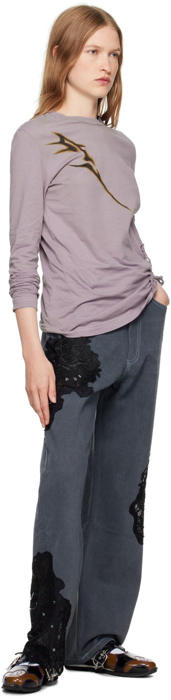 Jeans Collina Strada Collina Strada Mikaela Lace Appliqué Jeans Grå | XX6022, 3