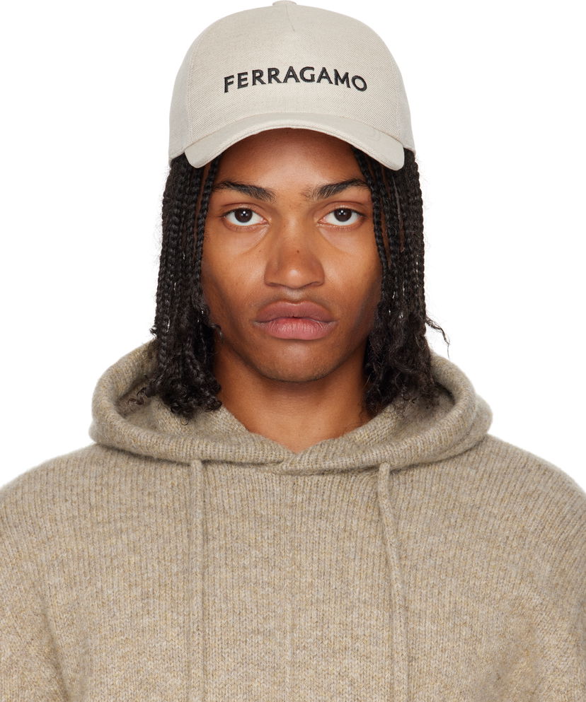 Kasket FERRAGAMO Ferragamo Core Signature Cap Beige | 783392