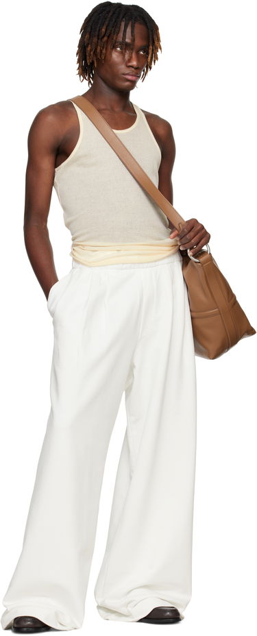 Joggingbukser Dries Van Noten Dries Van Noten Pleated Sweatpants Hvid | 251-021159-1610, 3