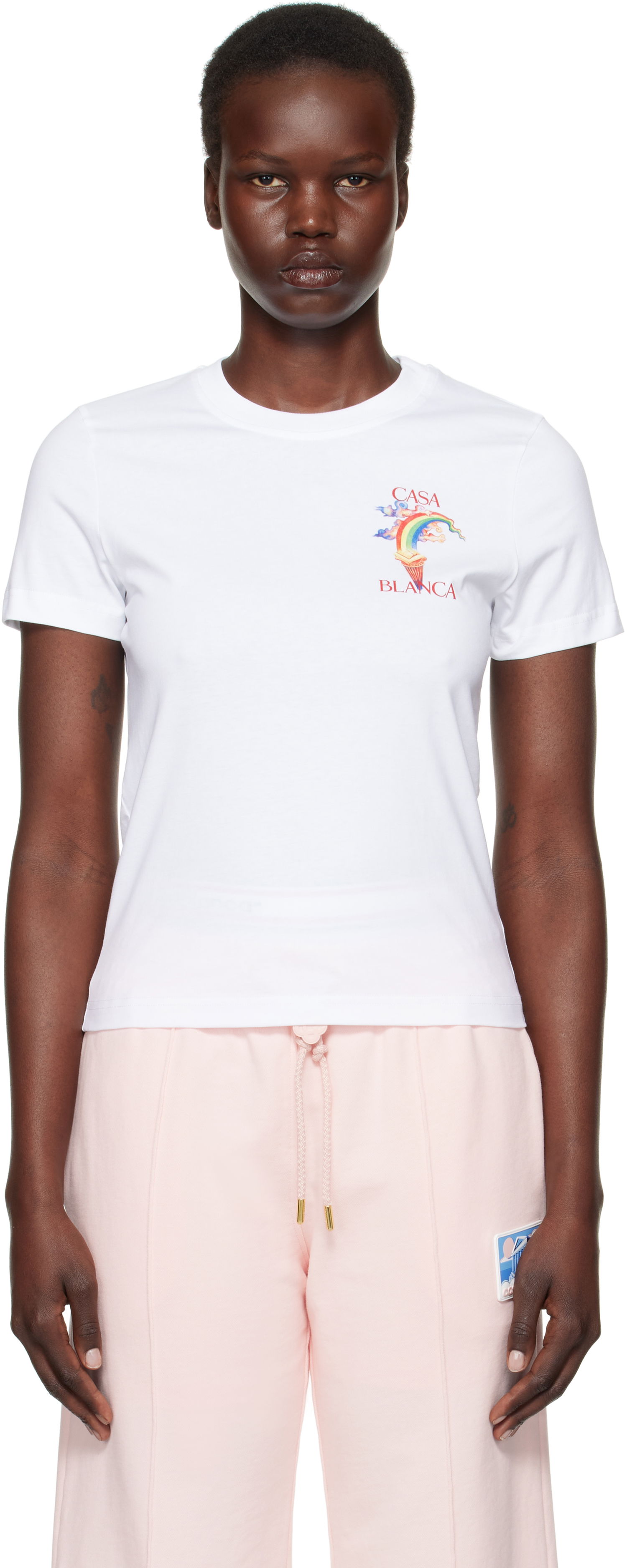 T-shirt Casablanca Nature Teacher Graphic T-Shirt Hvid | WPS25-JTS-020-02, 0
