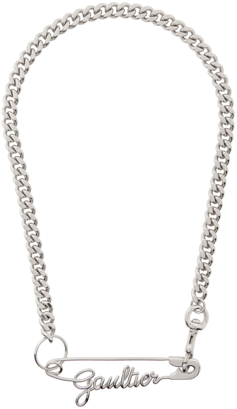 Halskæde Jean Paul Gaultier Gaultier Safety Pin Chain Necklace Metalisk | 21/04-U-CO002-X006-91