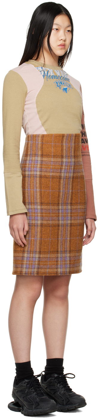 Nederdel We11done Plaid Mini Dress Brun | WD-OP3-22-219-W-OR, 1
