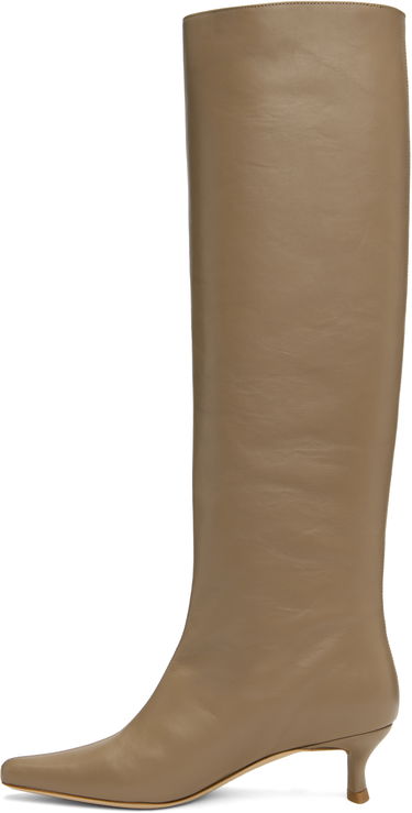 Sneakers og sko BY FAR BY FAR Stevie 42 Kitten Heel Tall Boots Beige | MWFBO066CL013BG017PL, 2