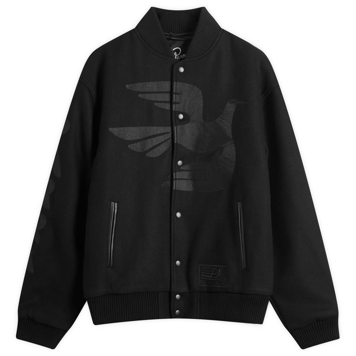 Jakke By Parra Not Movie Quality Varsity Jacket Sort | 54365-BLK, 1