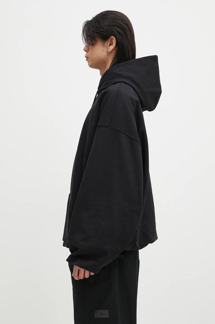 Sweatshirt VETEMENTS Oval Logo Cropped Boxy Hoodie Sort | UA66HD600BR, 1
