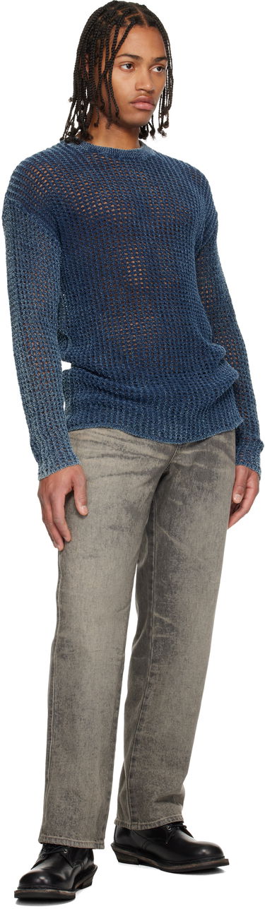 Sweater Diesel K-Redros Sheer Knit Crewneck Sweater Blå | A19202-0CBDP-8AT, 3