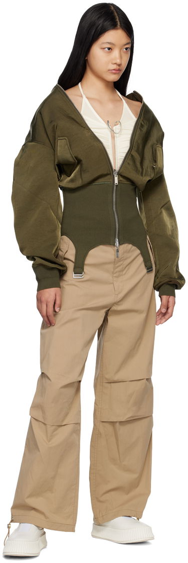 Bomberjakke Dion Lee Convertible Rib Reversible Bomber Jacket Grøn | C4033R23, 3