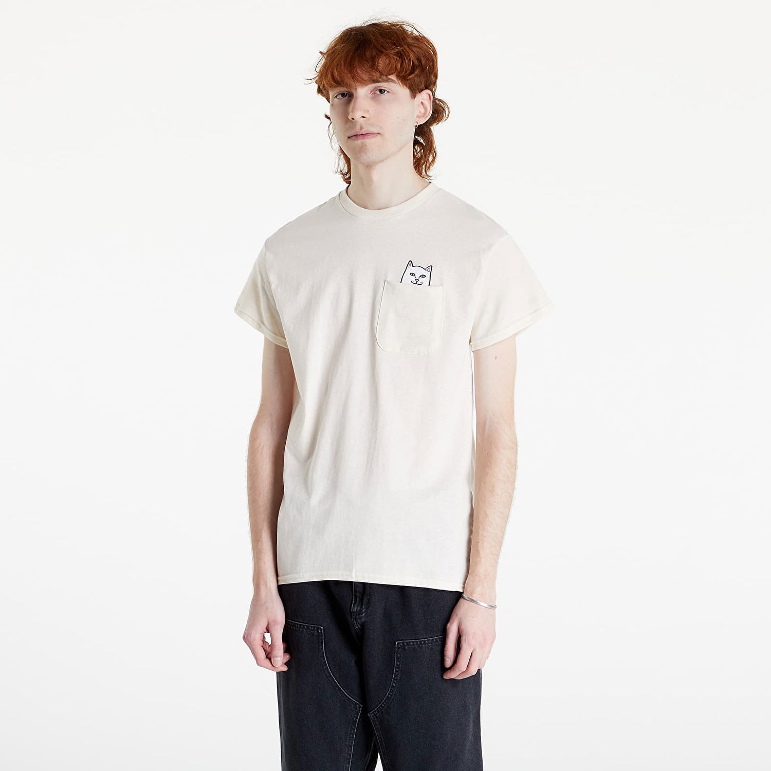 T-shirt RIPNDIP Lord Nermal Pocket Tee Beige | RND9088, 0
