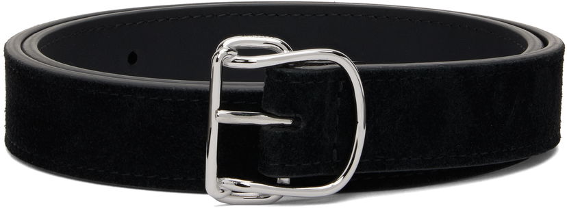 Bælter TOTEME TOTEME Swirl Suede Belt Sort | 253-WAM0047-LE0004
