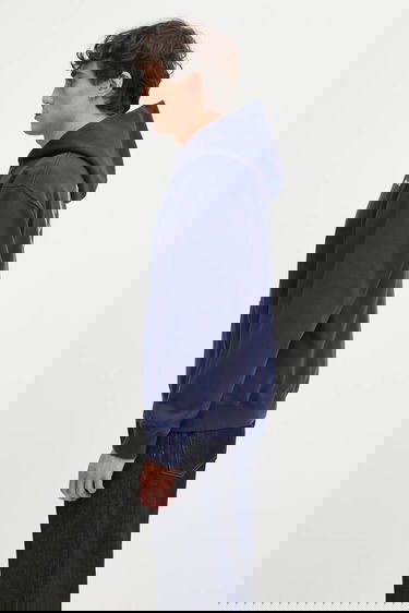 Sweatshirt Sporty & Rich Sporty & Rich Eden Crest Embroidered Hooded Sweatshirt Mørkeblå | ST06760666BL106, 1