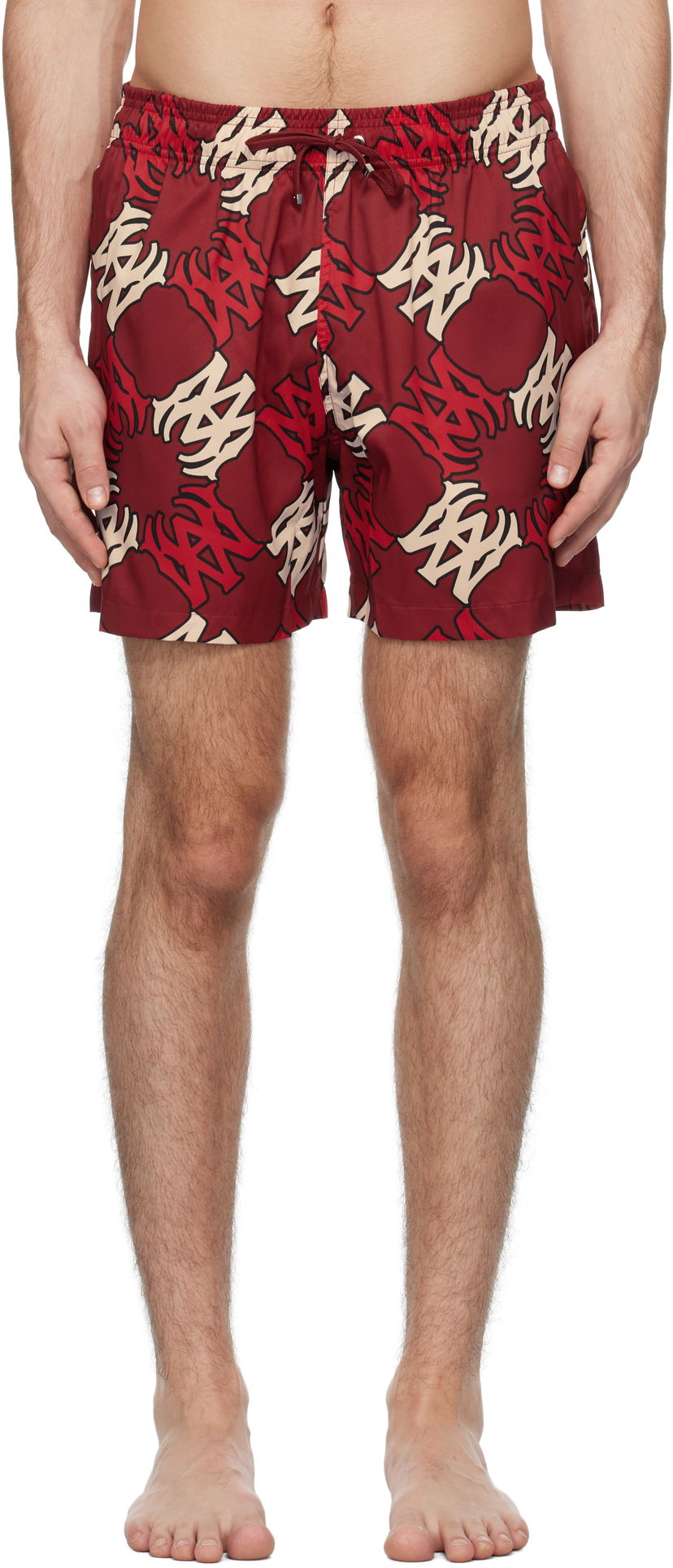 Badetøj AMIRI Quad Print Swim Shorts Rød | AMSWTK1027