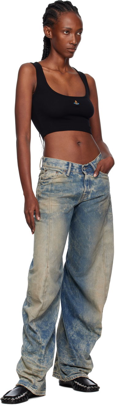 Tanktop Vivienne Westwood Vivienne Westwood Cropped Rib Tank Top Sort | 1G010011-J009C-, 3