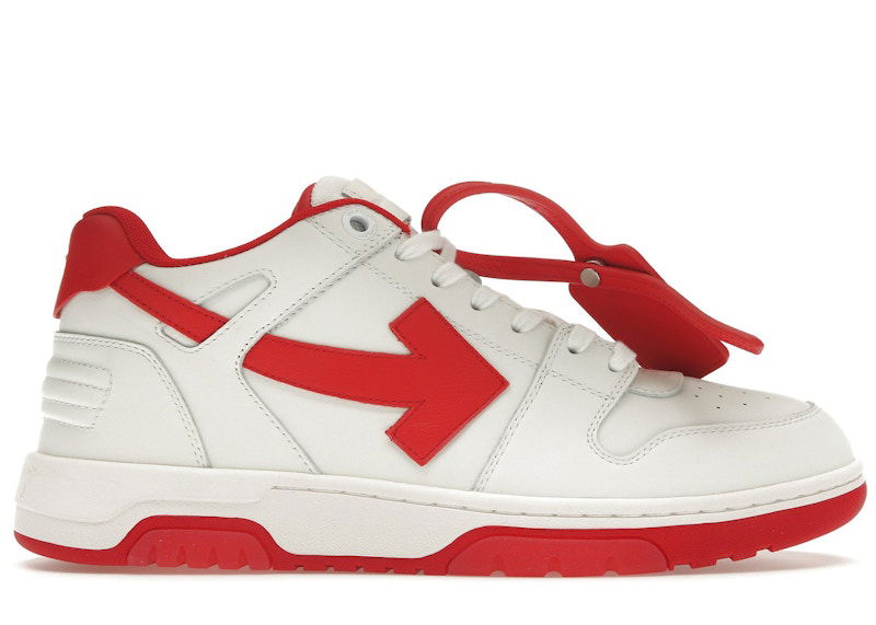 Sneakers og sko Off-White Out Of Office "OOO" Low Tops White Red Rød | OMIA189S22LEA0010125 / OMIA189F22LEA0010125, 0