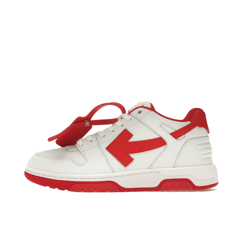 Sneakers og sko Off-White Out Of Office "OOO" Low Tops White Red Rød | OMIA189S22LEA0010125 / OMIA189F22LEA0010125