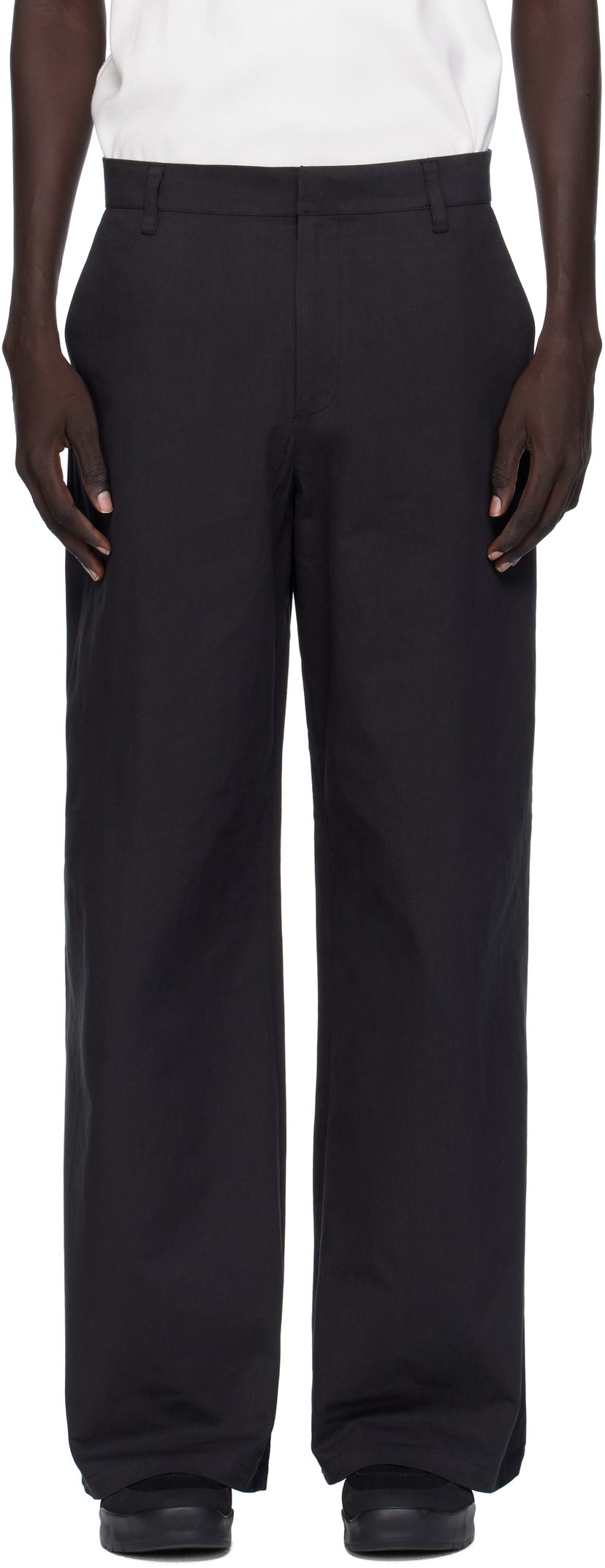 Bukser HELIOT EMIL Heliot Emil Kathemera Wide Leg Trousers Sort | AW25_M_10_210_BLK01