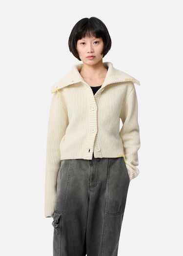 Sweater AXEL ARIGATO Cropped Knit Cardigan Hvid | A3359002, 2