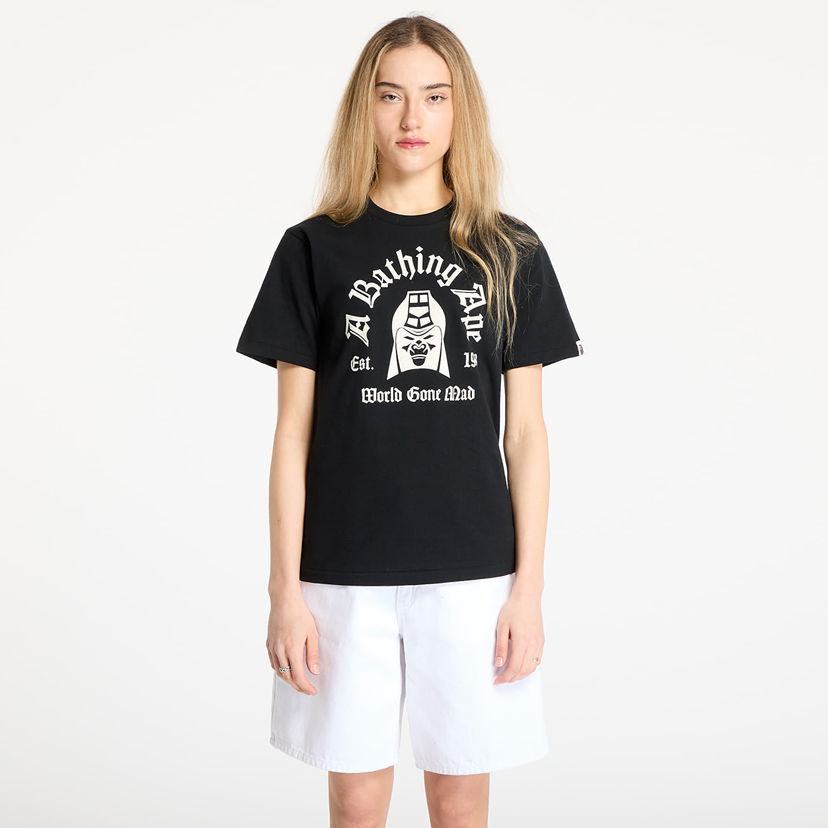 T-shirt BAPE A BATHING APE Mad General College T-Shirt Sort | 001TEL301059MBLK