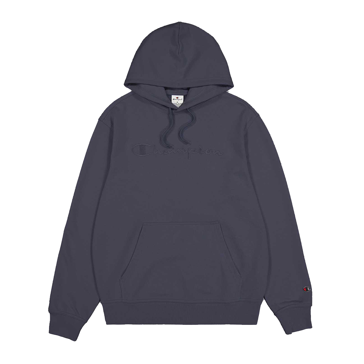 Sweatshirt Champion Embossed Logo Hoodie with Kangaroo Pocket Blå | 220782-VS517, 0