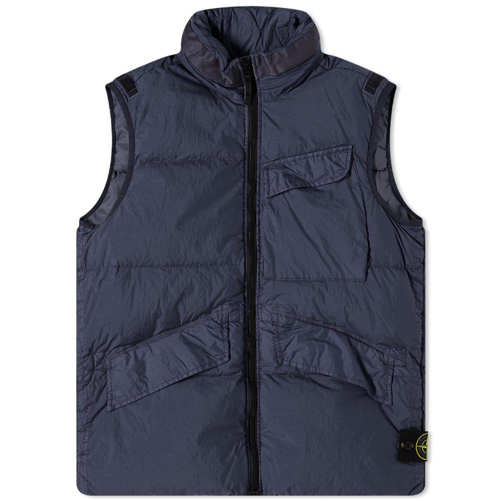 Vest Stone Island Crinkle Reps Down Vest Mørkeblå | 7715G0123-V0020, 0