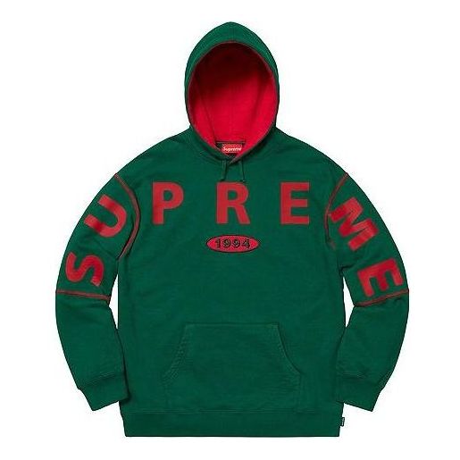 Sweatshirt Supreme Spread Logo Hooded Sweatshirt Grøn | SUP-FW19-040