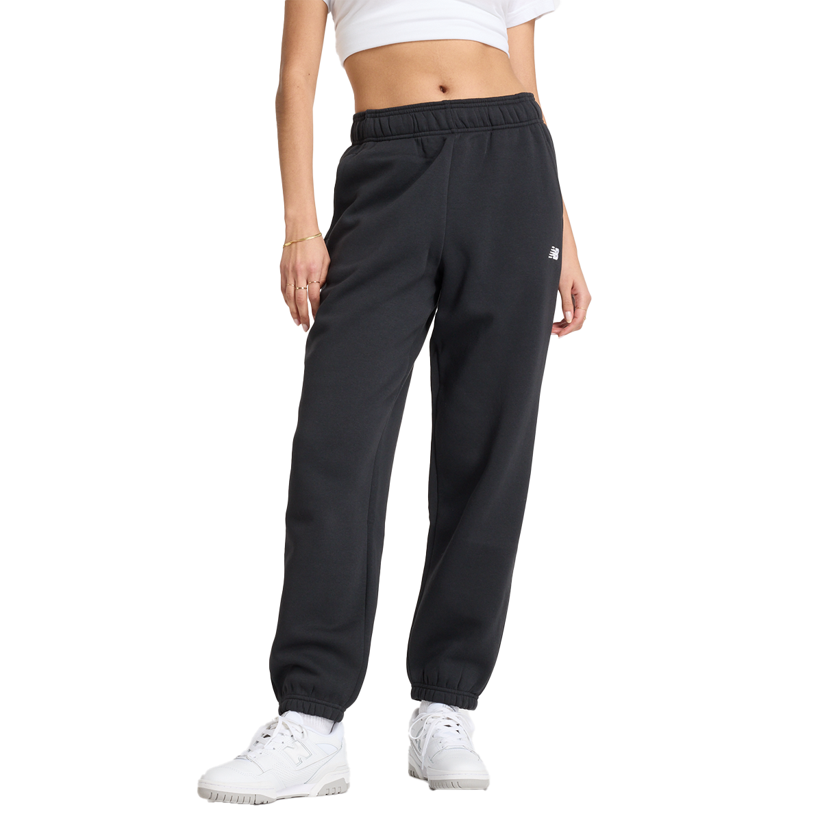 Joggingbukser New Balance Sport Essentials Fleece Joggers Sort | WP41502-BK, 0