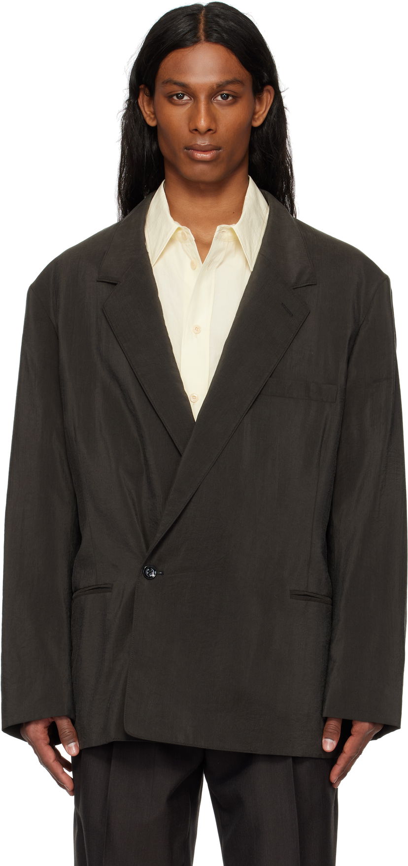 Jakke LEMAIRE Lemaire Soft Double-Breasted Blazer Sort | JA1076 LF1308