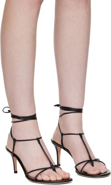 Sneakers og sko Gianvito Rossi Gianvito Rossi Strappy Nappa Heeled Sandals Sort | G32633-70RIC-NAP, 3