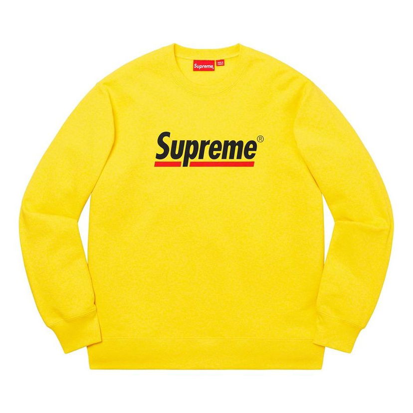 Sweater Supreme Supreme Underline Crewneck Pullover Gul | SUP-SS20-349