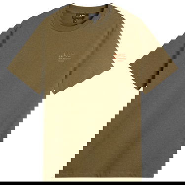 T-shirt A.P.C. Men's Rue Madame Logo T-Shirt, Size Small Grøn | COHBU-M26388-JMG, 1