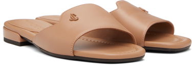 Sneakers og sko Jimmy Choo Jimmy Choo Dina Flat Sandals Beige | DINA FLAT, 3