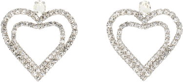 Øreringe Blumarine Blumarine Rhinestone Hearts Drop Earrings Metalisk | P522W320A, 0