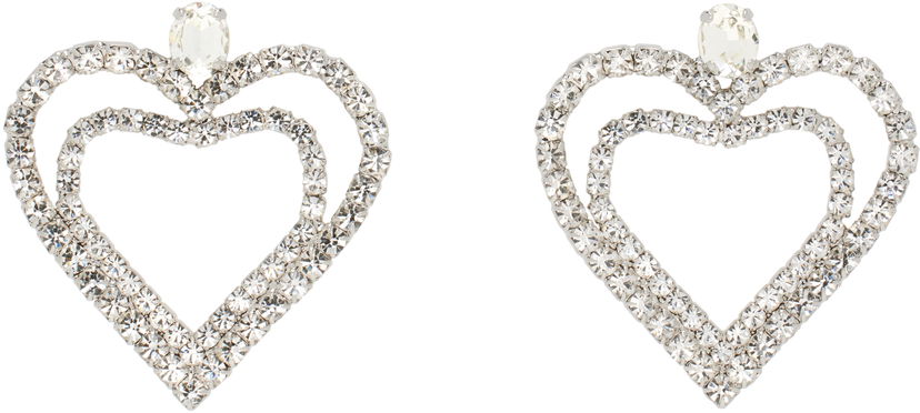Øreringe Blumarine Blumarine Rhinestone Hearts Drop Earrings Metalisk | P522W320A