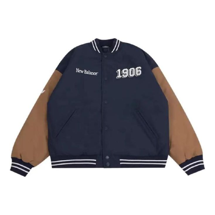 Bomberjakke New Balance Vintage Varsity Jacket Blå | AMJ34309-ECL