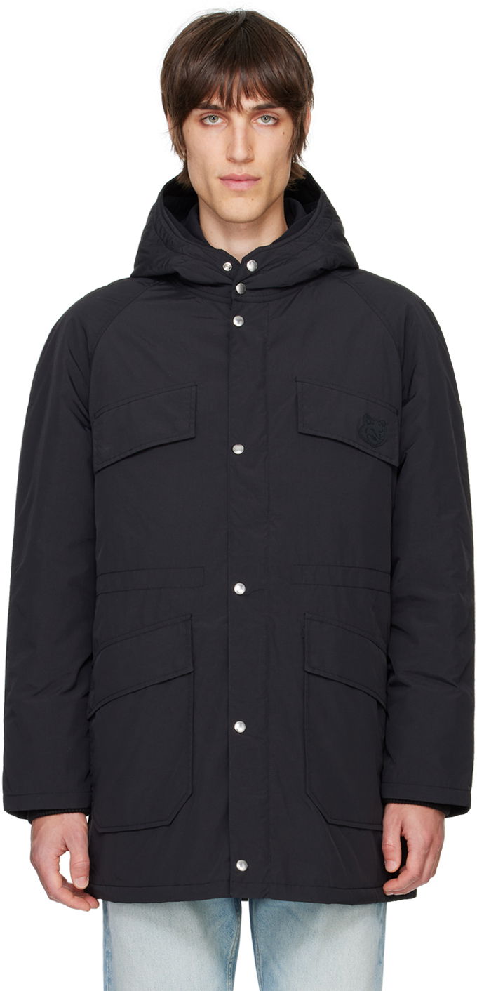 Parka MAISON KITSUNÉ Hooded Parka Sort | MM02201WQ0070