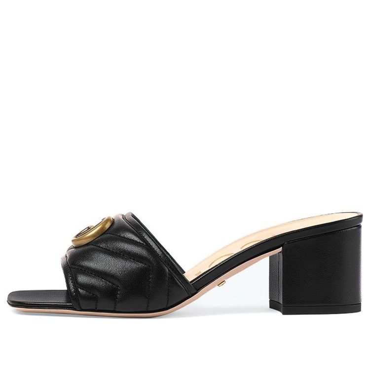 Sneakers og sko Gucci Marmont Double G Chunky Slide Sandals Sort | 695202-BKO60-1000, 0