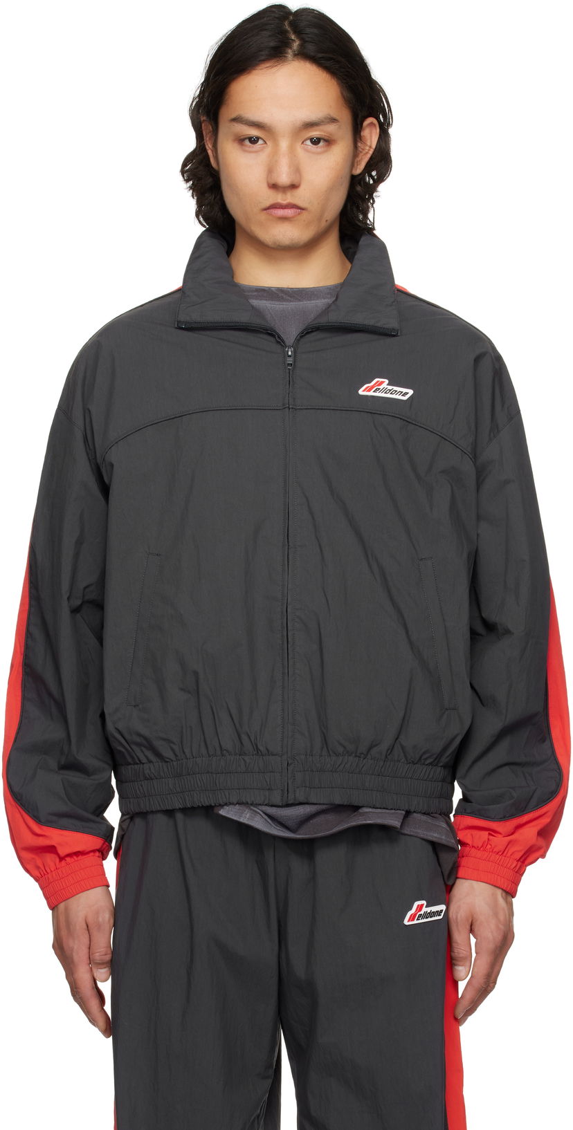 Vindjakke We11done We11done Colorblock Track Jacket Sort | WD-JP1-25-059-U-CH