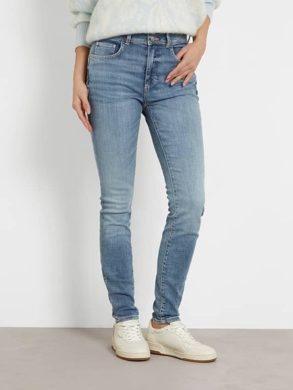 Bukser og jeans GUESS Mid Rise Skinny Denim Pant Blå | W4RA34D5922, 0