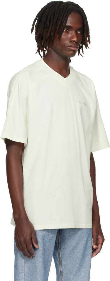 T-shirt VETEMENTS Cut-Up V-Neck T-shirt Hvid | UH76TR260I, 1