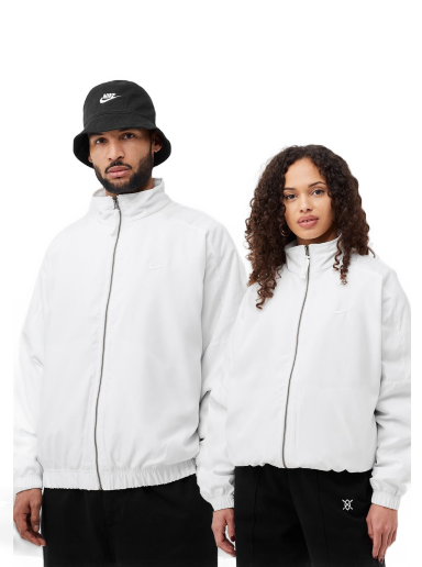 Bomberjakke Nike Solo Swoosh Satin Bomber Jacket Hvid | DN1266-121