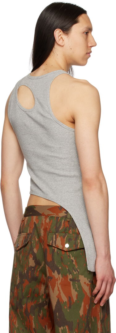 Tanktop Dion Lee Cutout Asymmetric Tank Top Grå | C3129S23, 2