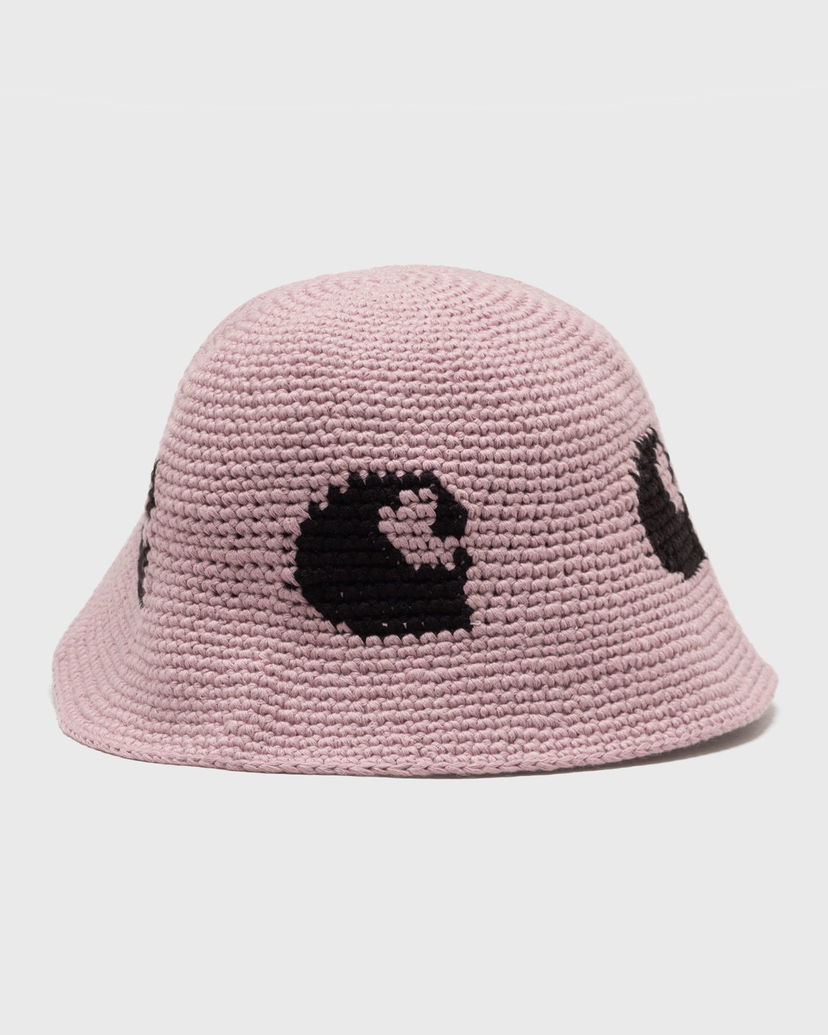 Hat Carhartt WIP Crocheted C-Logo Pattern Bucket Hat Lyserød | I034482-2WN.XX
