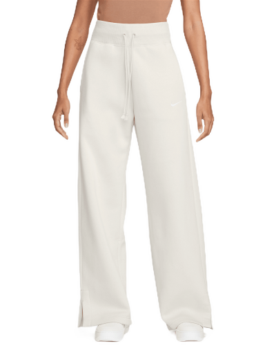 Joggingbukser Nike Sportswear Phoenix Fleece High-Waisted Wide Leg Tracksuit Bottoms Hvid | DQ5615-104