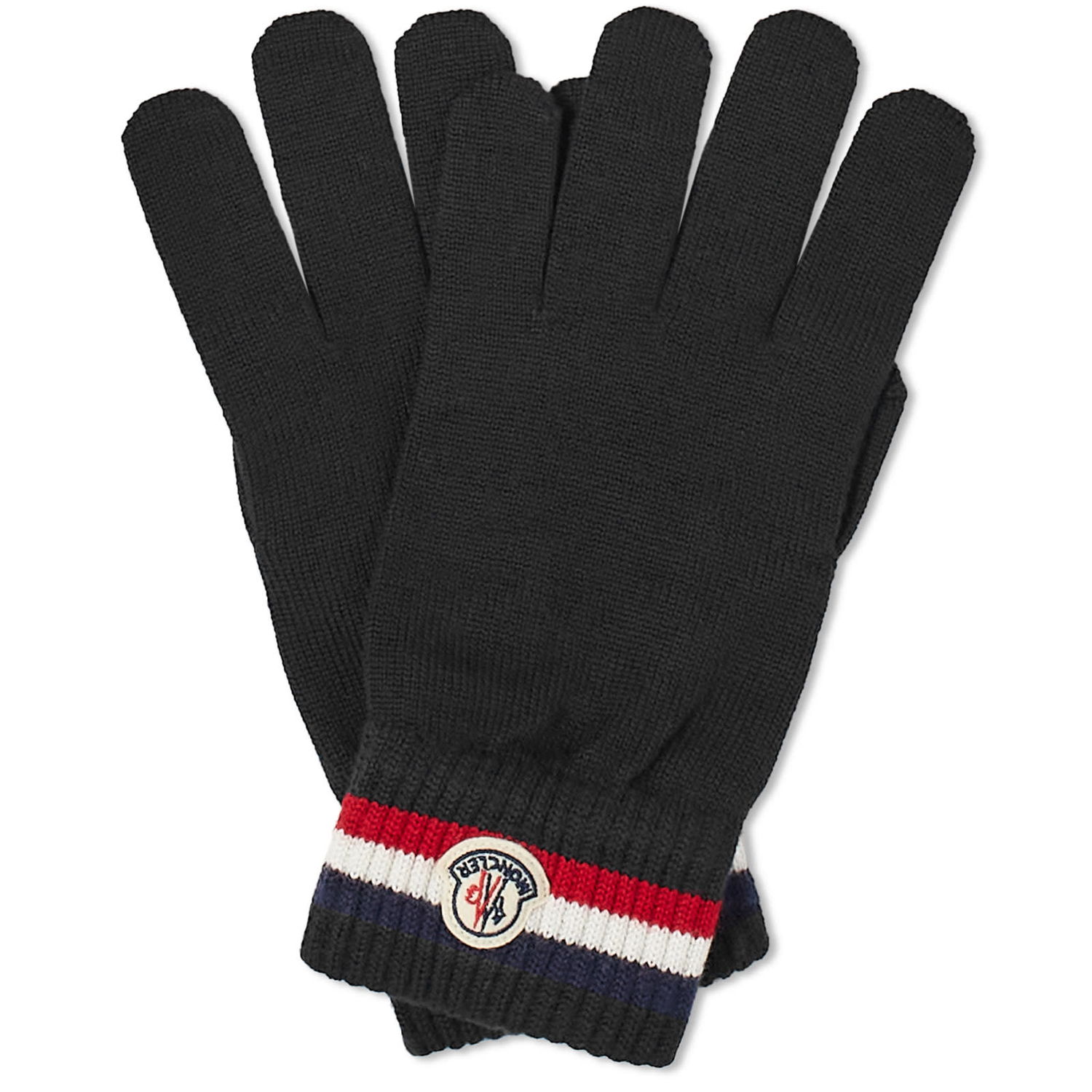 Handsker Moncler Tricolour Logo Gloves Sort | 3A000-A9575-03-999, 0