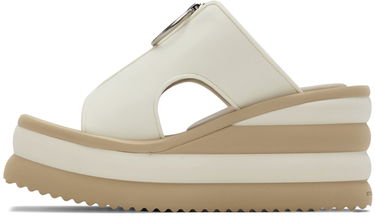 Kjole Stella McCartney Stella McCartney Scuba Slide Wedge Sandals Hvid | 810059AF00U0, 2